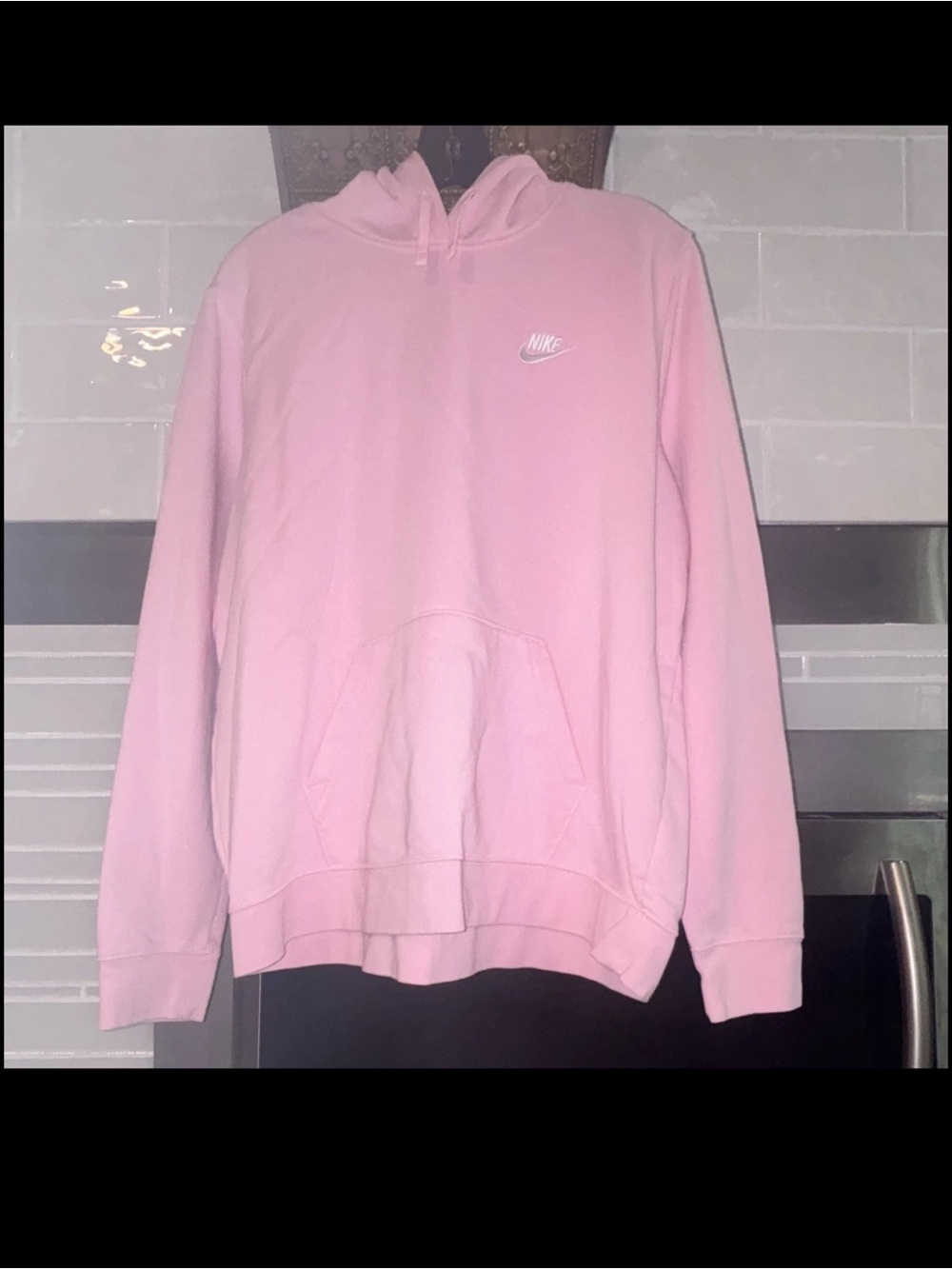 Nike Light Pink Pullover Hoodie with Logo